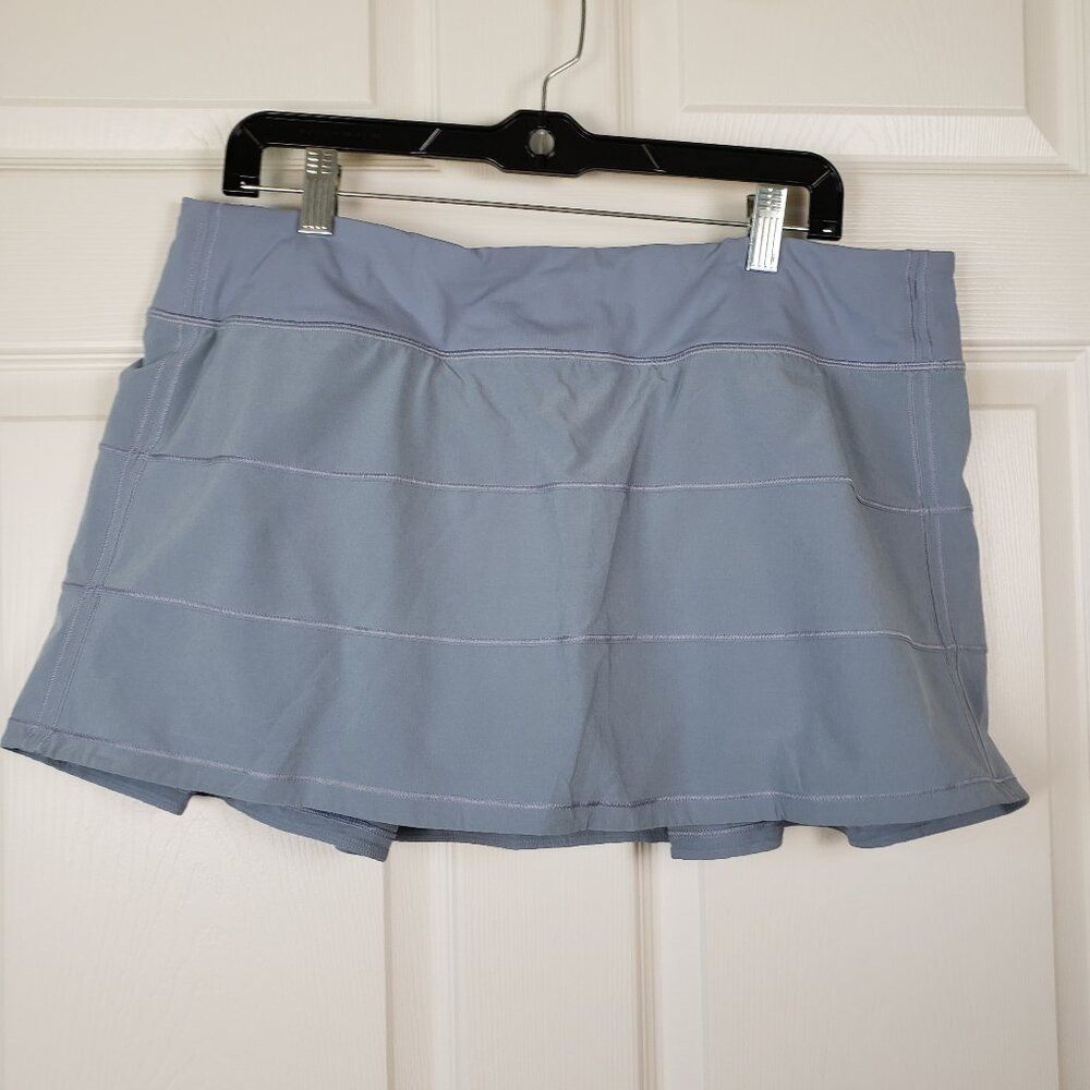 Lululemon Pace Rival Blue Gray Skirt Skort Size 14 Athletic, tennis, golf